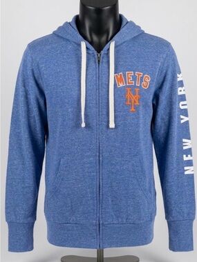 NY Mets Blue Zip-Up Hoodie - Size L
